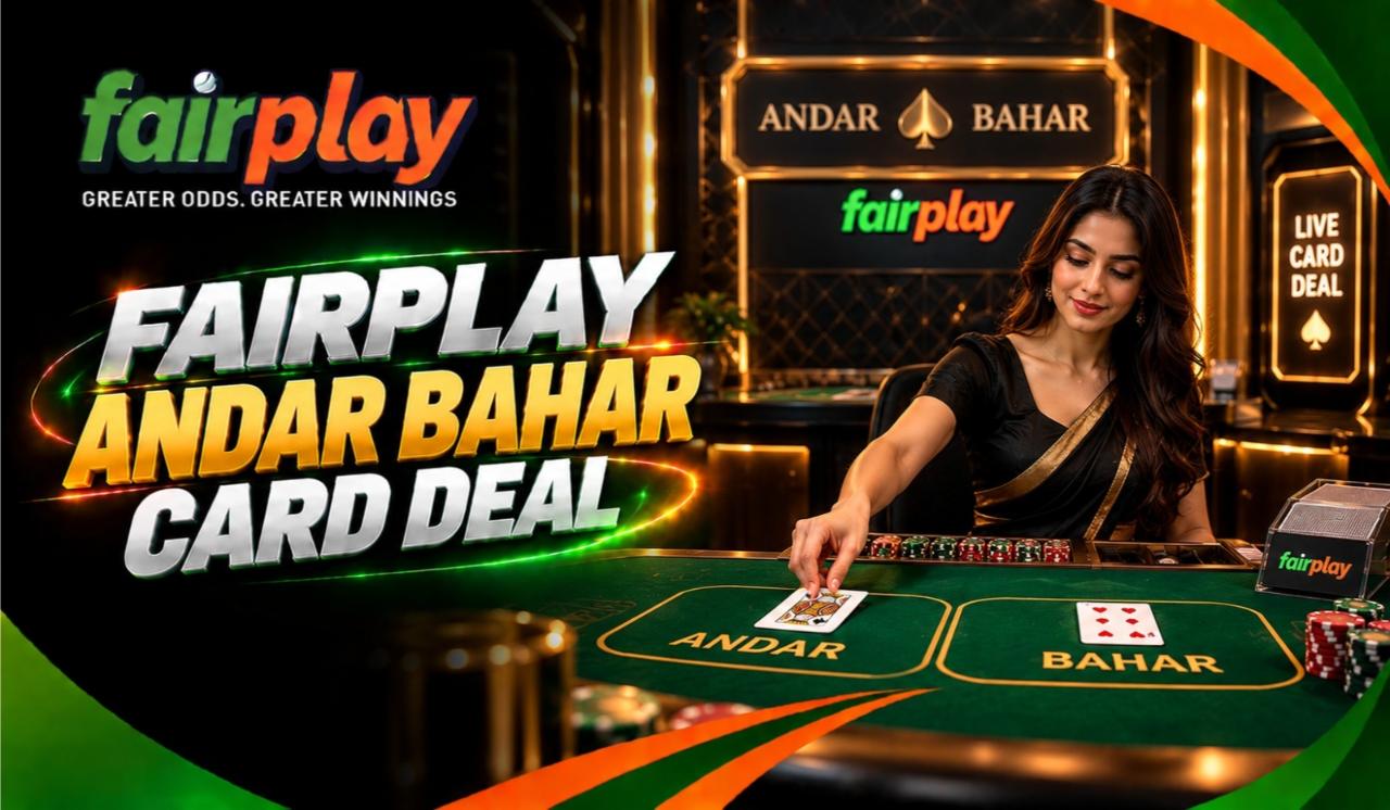 FairPlay Andar Bahar Card Deal: Dealer turning the joker card at the start of an Andar Bahar round