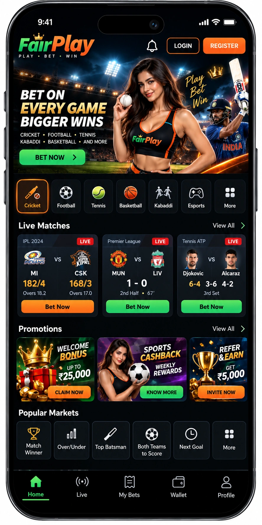 FairPlay Sports Dashboard